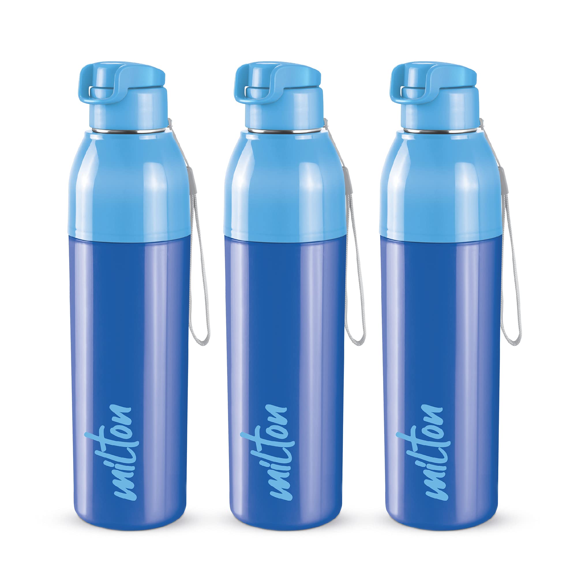 Milton Steel Convey 900 Insulated Inner Stainless Steel Water Bottle, Set of 3, 630 ml Each, Blue | Leak Proof | BPA Free | Hot or Cold for Hours | Office | Gym | Hiking | Treking | Travel Bottle (B09DLCJVPG) Amazon Price History, Amazon Price Tracker