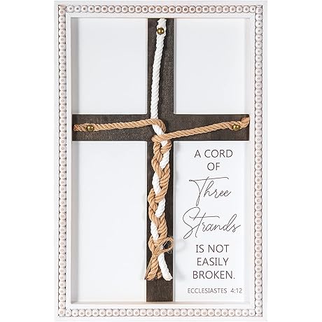 LakWilows Rustic Wedding Bible and Wooden Cross Set