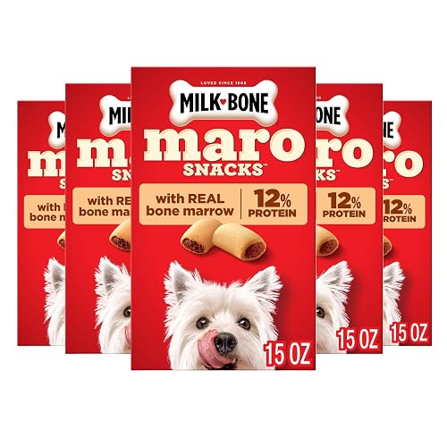 Milk-Bone MaroSnacks Small Dog Treats with Real Bone Marrow, 6 Boxes