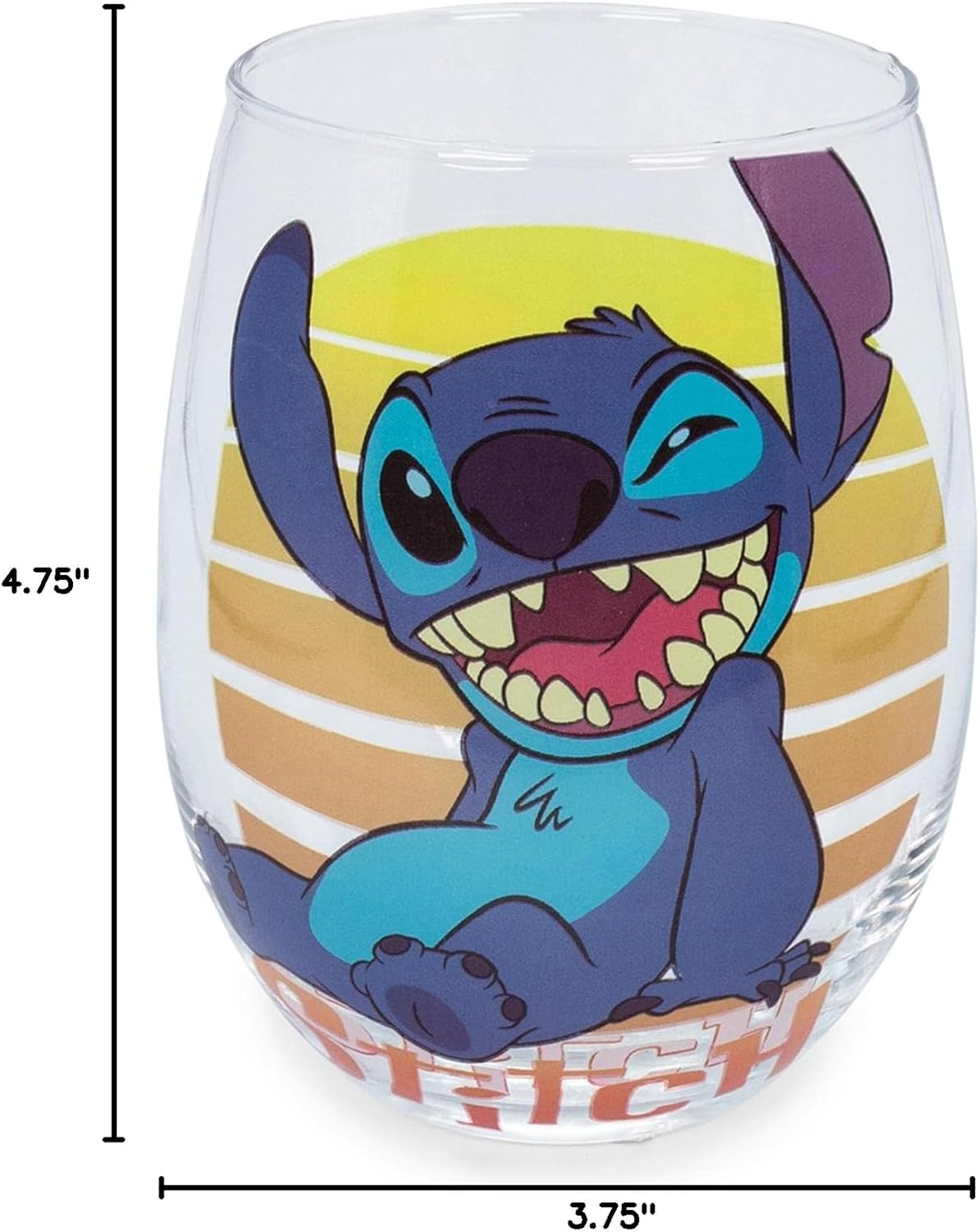 Silver Buffalo Disney Lilo And Stitch Sunset Stemless Glass, 20-Ounces - Image 9