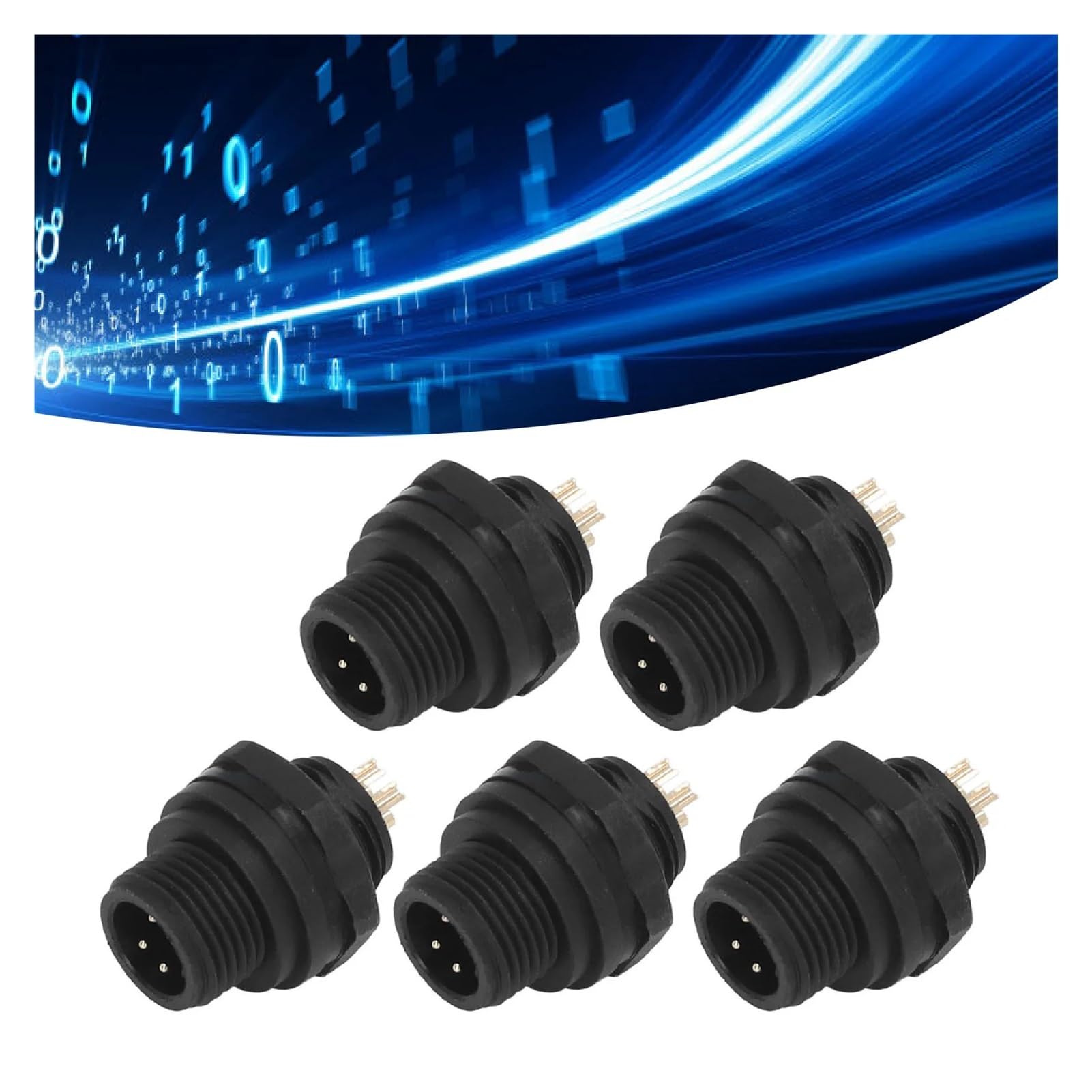 5 conectores industriales IP67 resistentes al agua de aislamiento de 4 pines para cable de aviación eléctrica de enchufe rápido