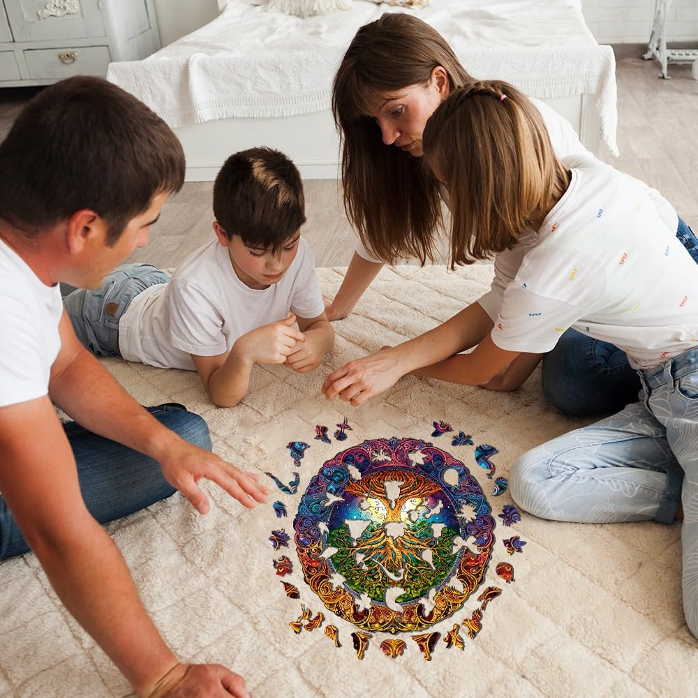 Puzzle Legno 300 Pezzi Animali Per Adulti 34x34 Forme Uniche - 2