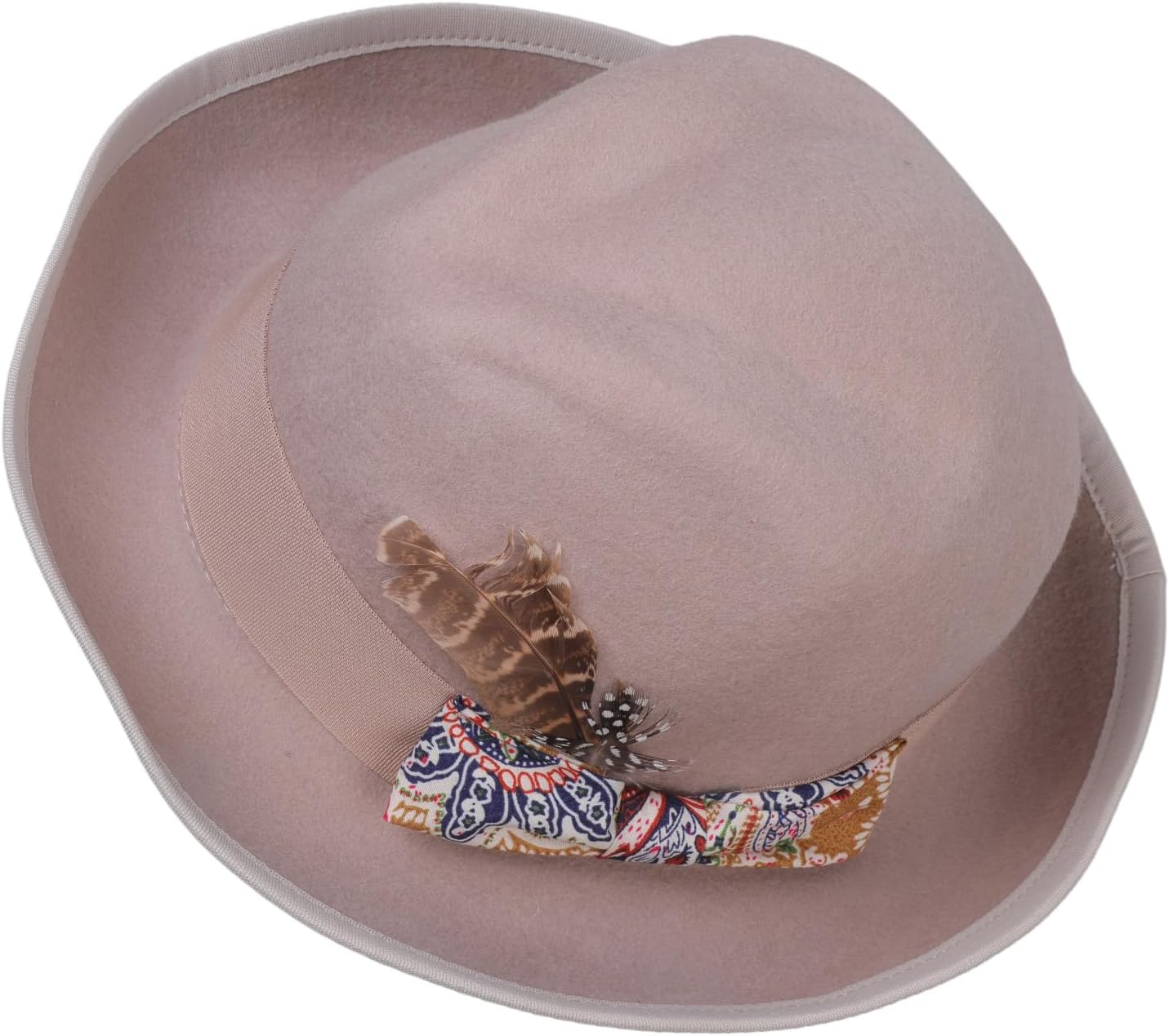 Fashion Fedoras Hat for Women with Bowknot Belt Panamas Magicians Wool Top Roleplay Costume Dress Up Outdoor