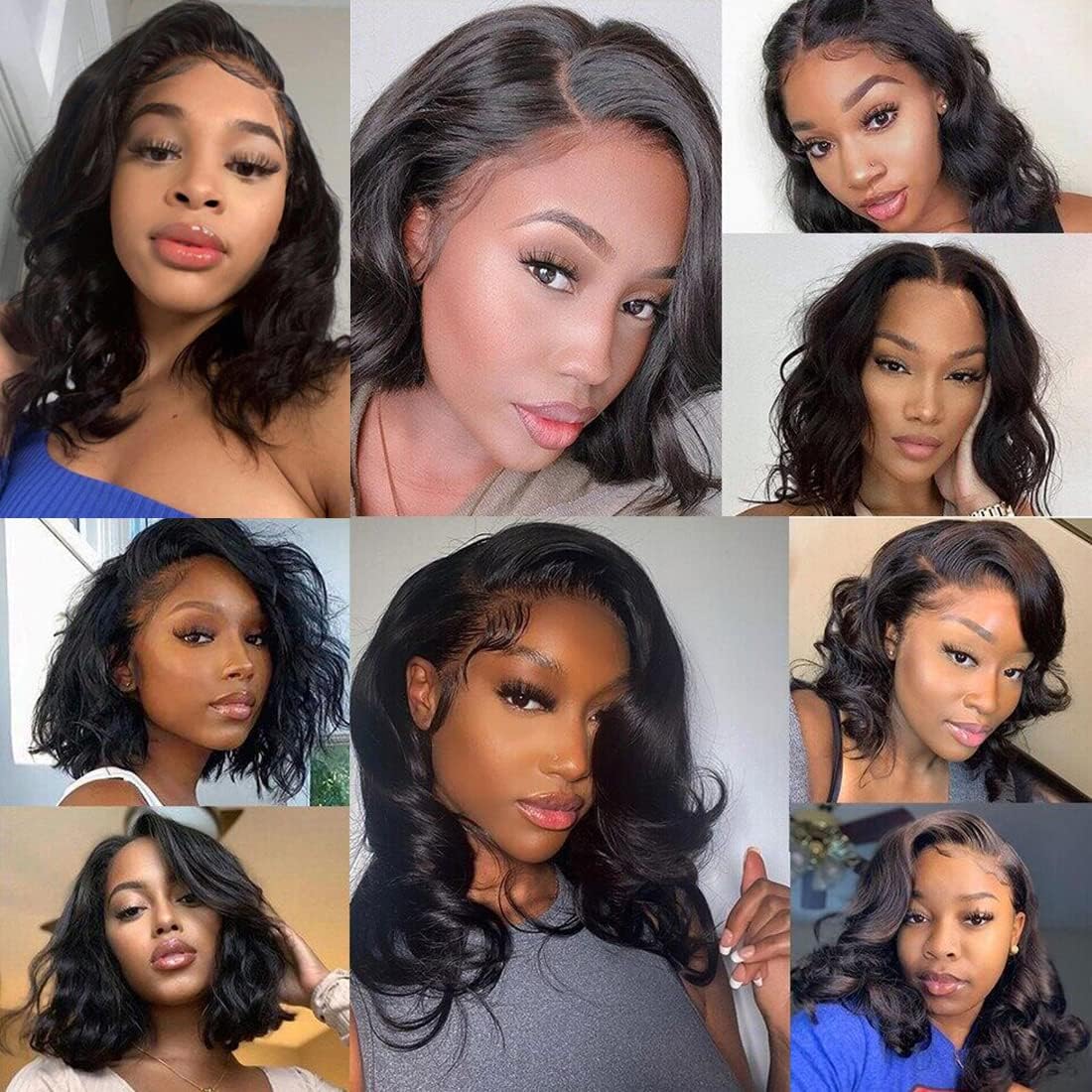 Human Hair Wigs 13x4 Frontal Lace Wig 16 Inch 180% Density Lace Front Wigs Human Hair Pre Plucked Wigs for Women - Image 3