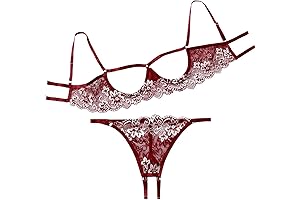 Lilosy Sensuous Floral Lace Sheer Lingerie Set