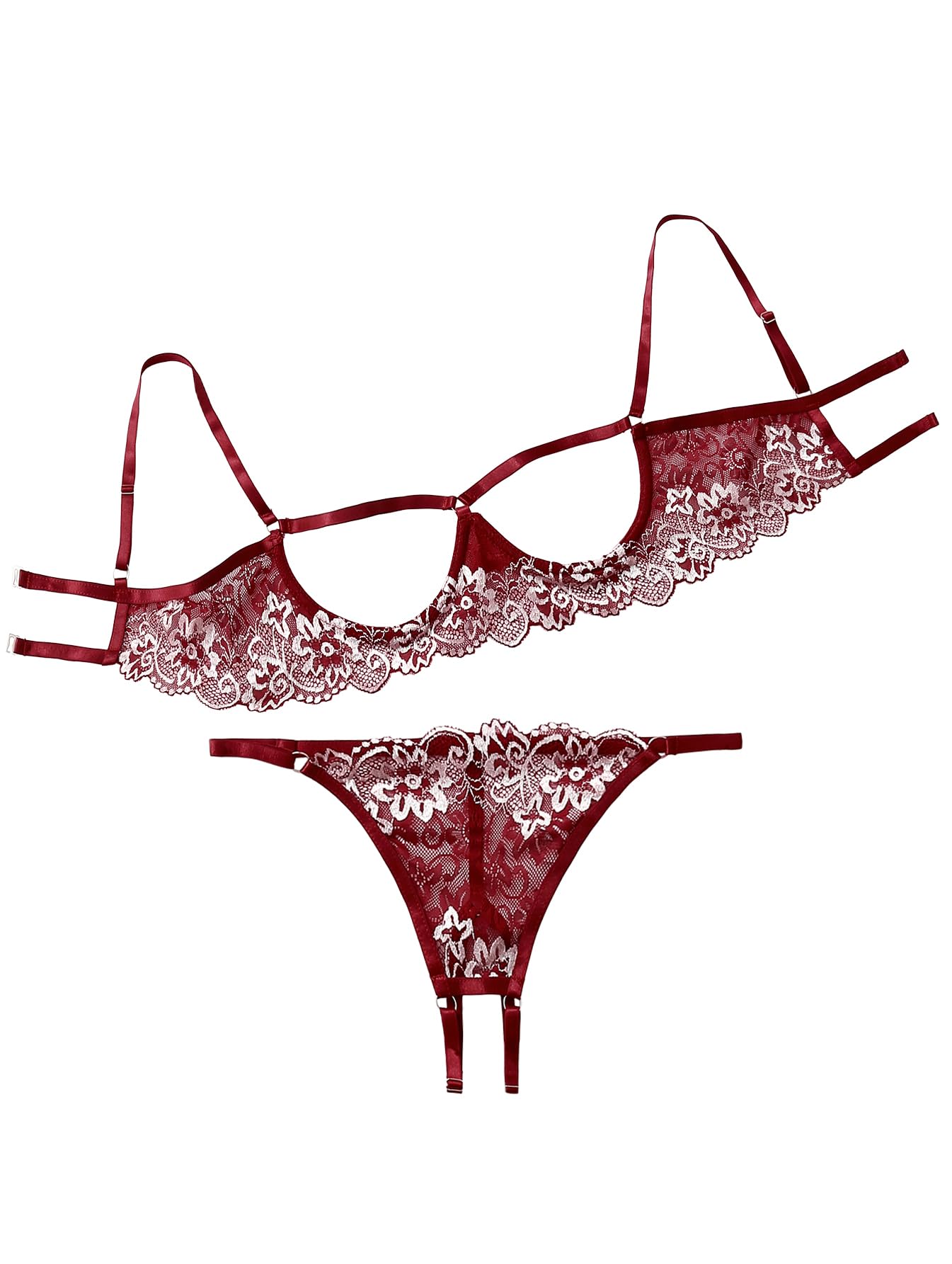 Lilosy Sexy Lingerie Set 2 Piece Women Bra and Panty 3XS-5XL
