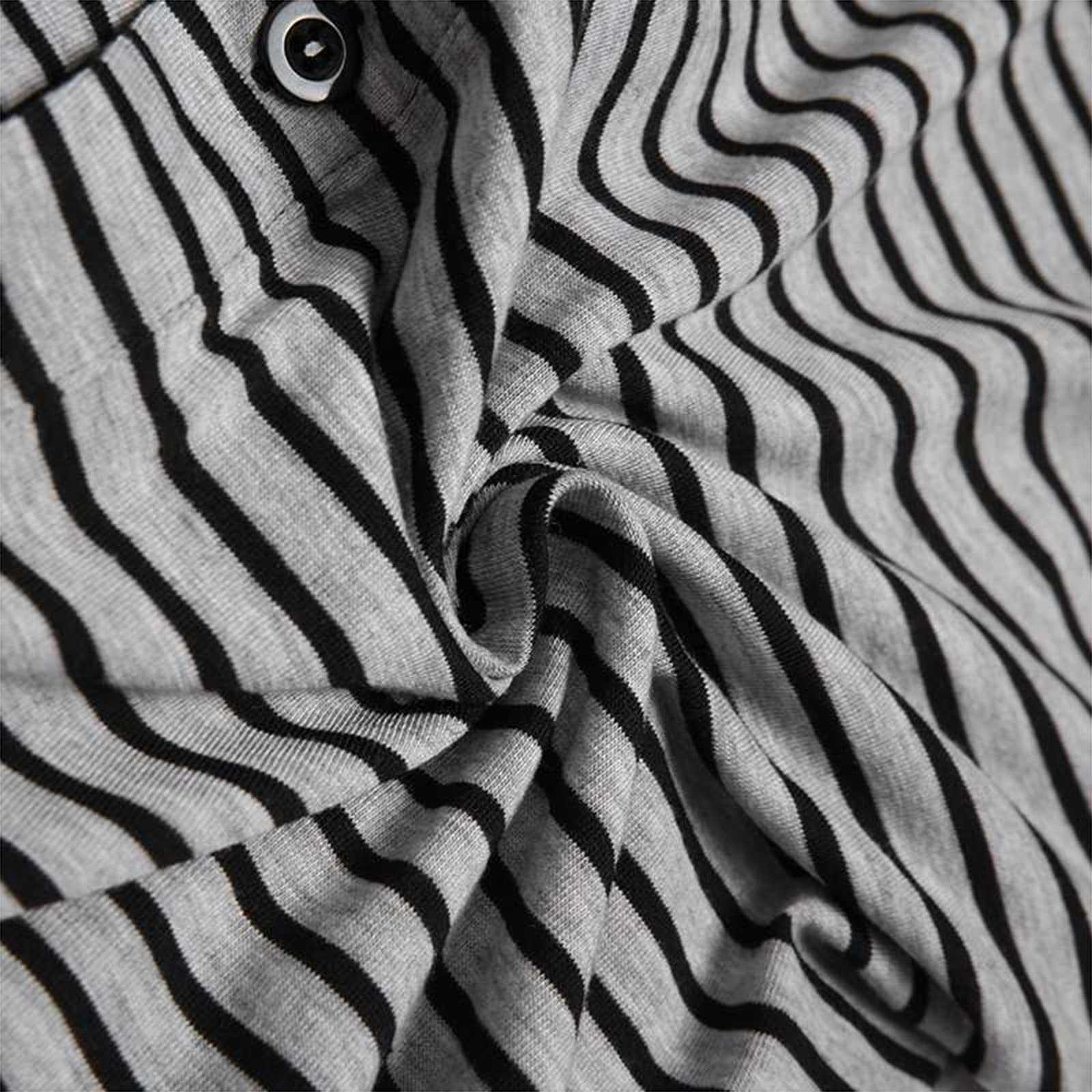 Męski kombinezon Onesie w paski obcisły z długim rękawem Bielizna nocna Pajacyki Bielizna nocna Piżamy S-5XL