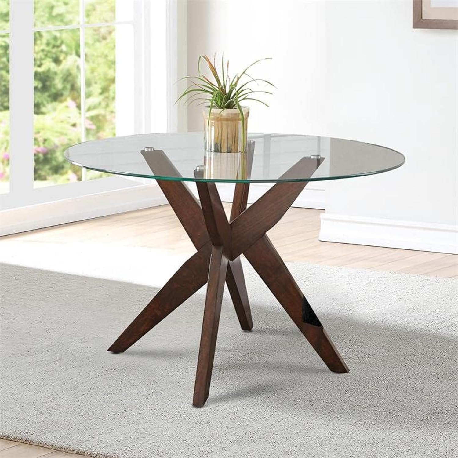 Round Clear Tempered Glass Table Top, Rectangle Tempered, Flat Polish Edge, 1/2" Thick Glass, Premium Round Circular Plate Glass, Dining Table(65CM (25IN))