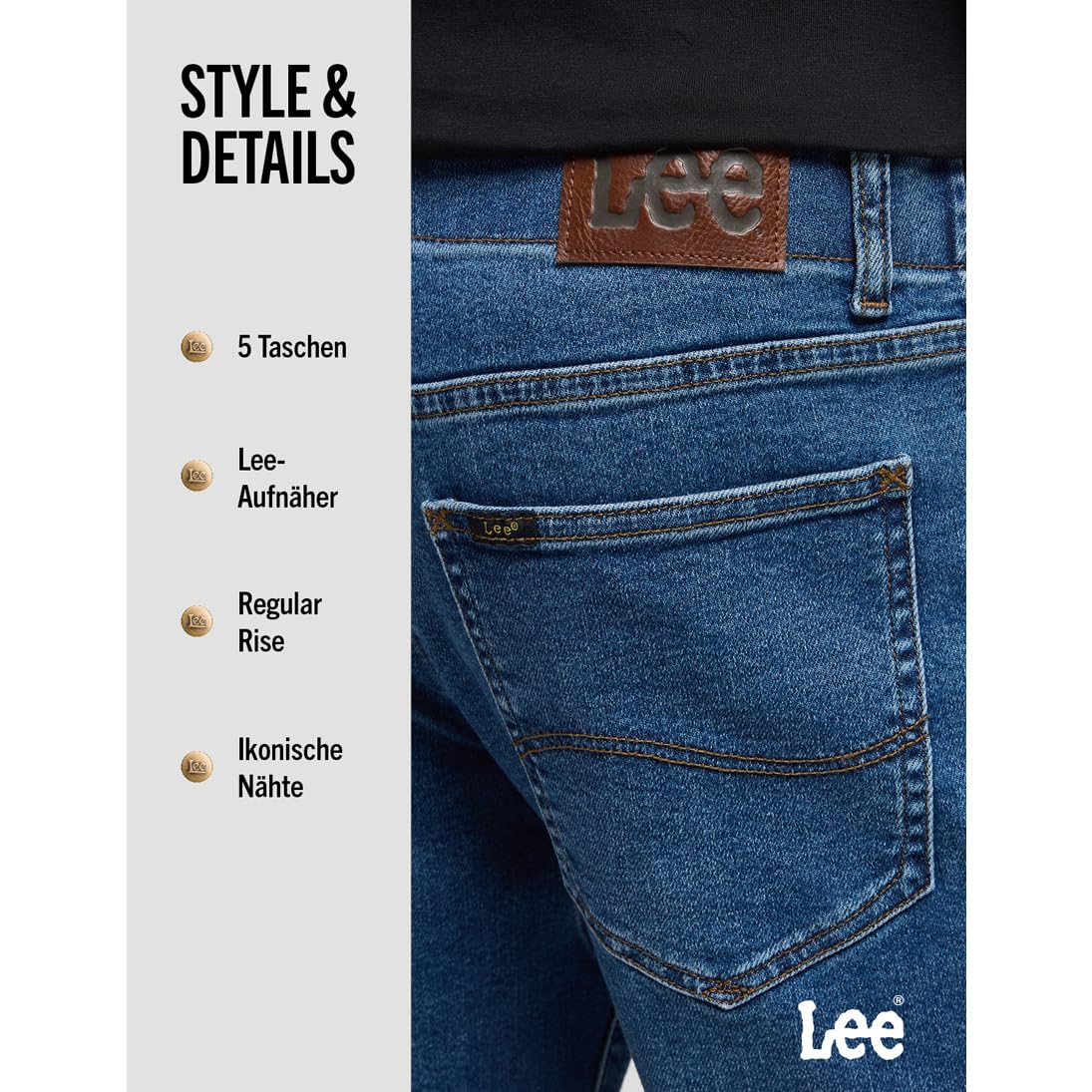 Lee Herren Straight Fit Xm Extreme Motion Jeans – Bild 6