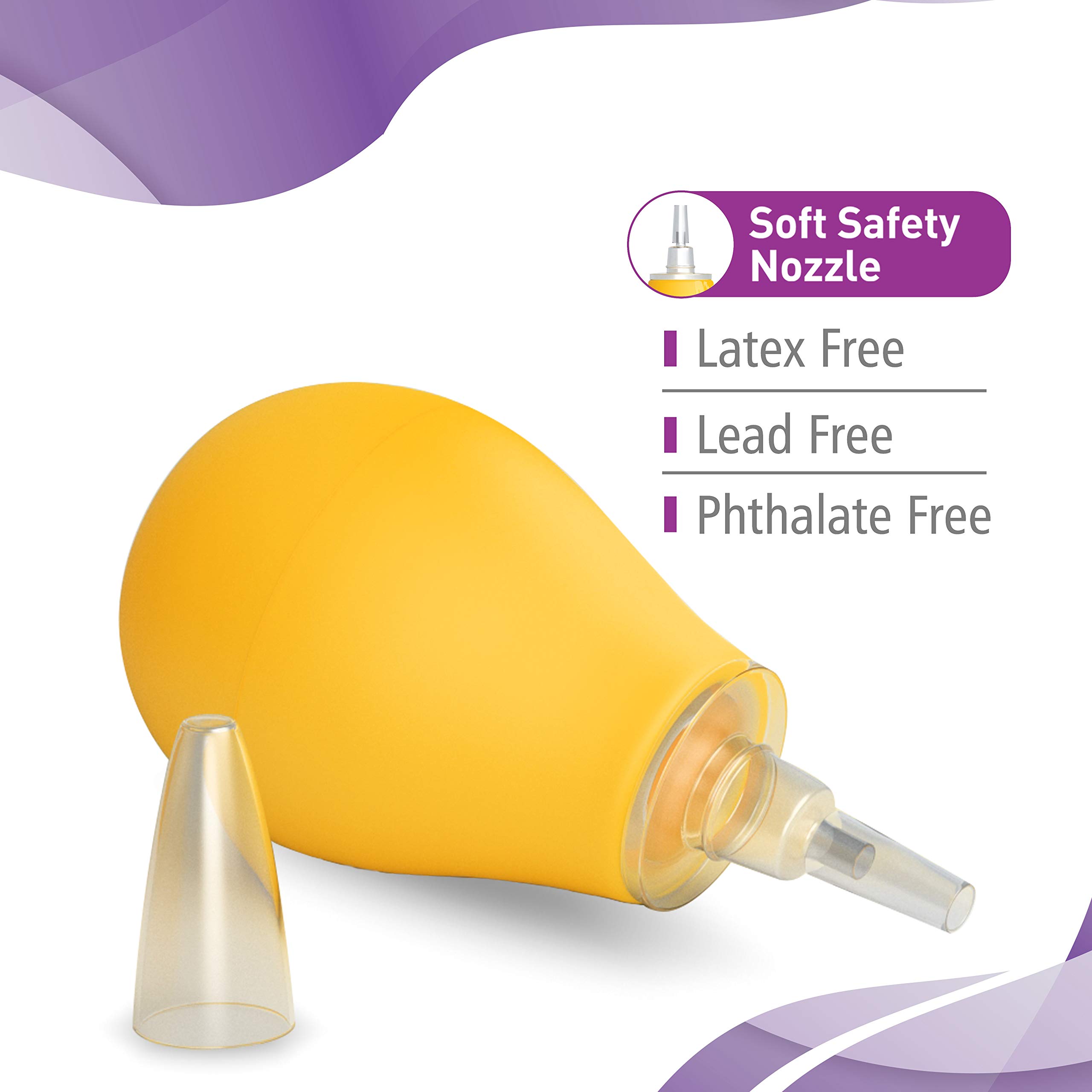 Romsons Baby Nasal Aspirator, Nose Cleaner, Vacuum Suction Tool, Immediate Relief from Blocked Baby Nose (Yellow) - Image 3 thumbnail
