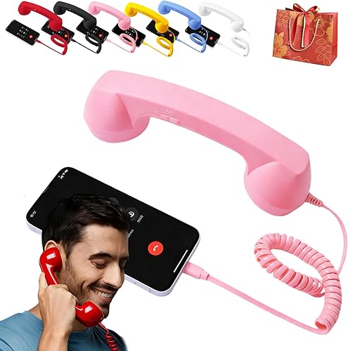Miniatura 7 de Nuevo auricular retro 2026, adaptador de teléfono celular fijo, teléfono retro tipo C, teléfono con cable, receptor de mango fijo para celular móvil