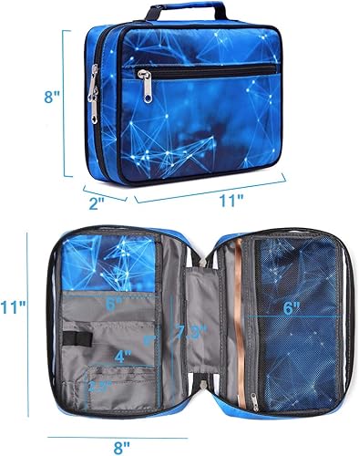 Miniatura 4 de Gatycallaty Funda para la Biblia, bolsa de transporte con asas para mujeres, señoras, adolescentes, patrón floral, estampado de flores, con las