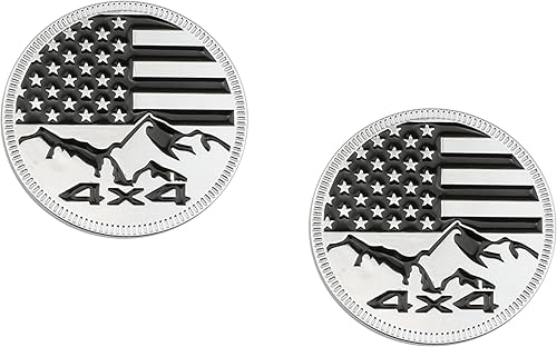 Miniatura 7 de Bandera de Estados Unidos, emblema de veterano, insignia de metal para automóvil, compatible con Jeep Wrangler Cherokee y varios autos (2 piezas)