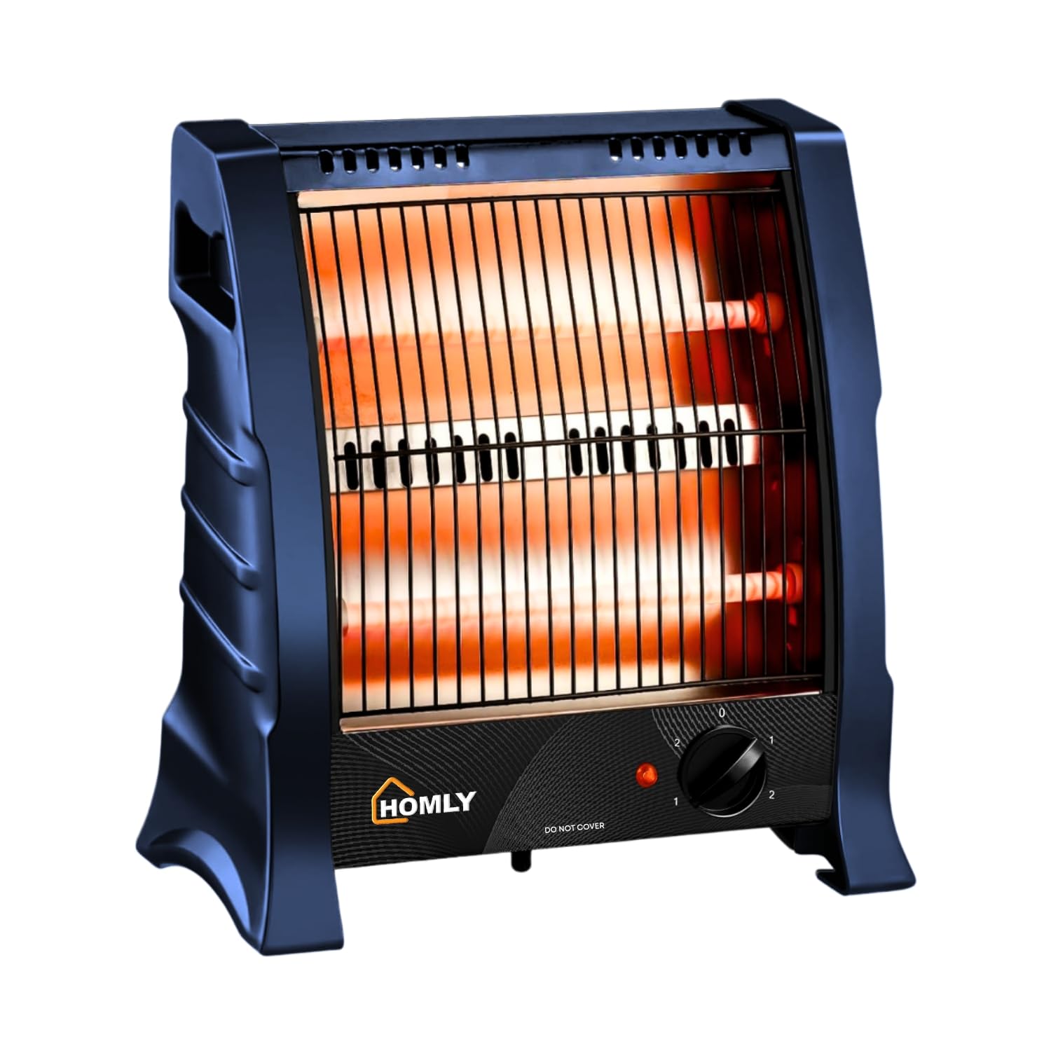 Homly Ritz 800 Watts Halogen Room Heater with Dual Heating Tubes | ISI Approved | Dual Heating Settings For 400W & 800 W | Cool Touch Shockproof Body with High Thermal Protection - Blue-image-47