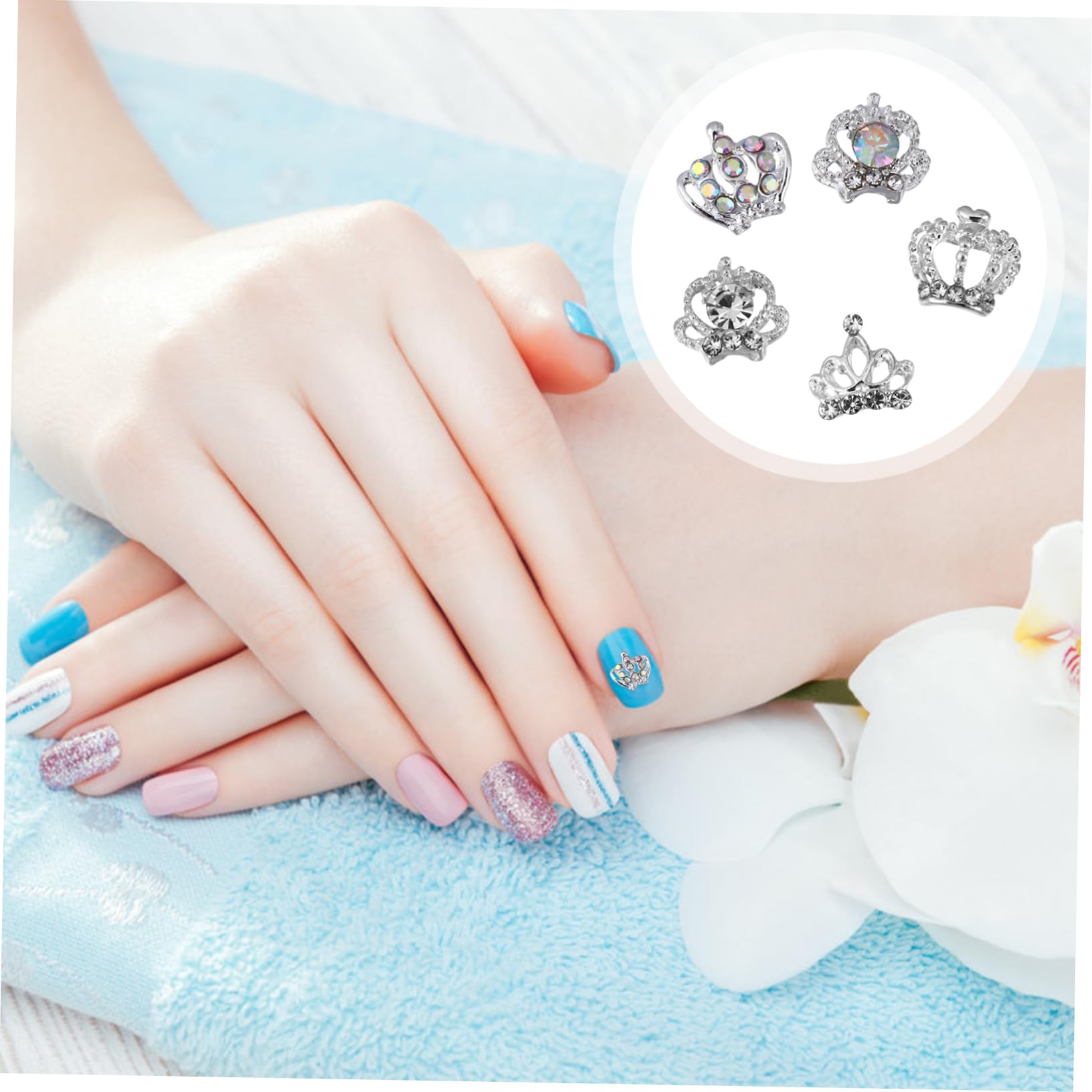 Beavorty 150piezas Parches De Aleación Para Decoración De Uñas Charms De Manicura Diseño De Brillantes De Arte De Uñas Accesorios Para y De Cumpleaños