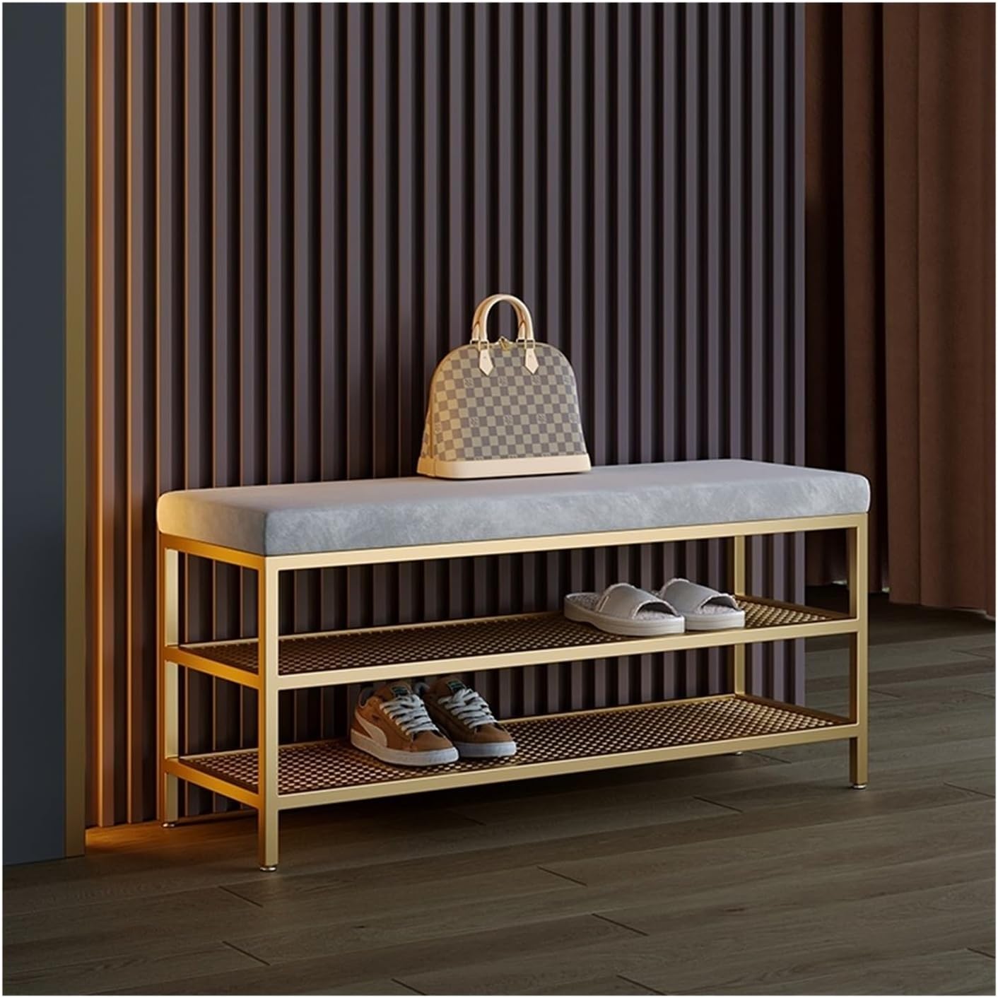 Home Furniture, Shoe Rack Clothing Desk Tower Hidden Show Dining Seat Cupboard Bench Archivadores(Red)