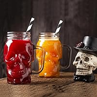 Vista 6 de ALINK - 100 pajitas de papel rayadas en blanco y negro, pajitas desechables biodegradables para Halloween, Navidad, cumpleaños, Año Nuevo