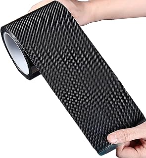 WMLBK Car Door Sill Protector strip,10cm*3m Carbon Fiber Protector Sill Scuff Cover Sticker Self-Adhesive Car Door Edge Protector Car Body Anti Scratch Strip for Car Door Guard Rearview Mirror