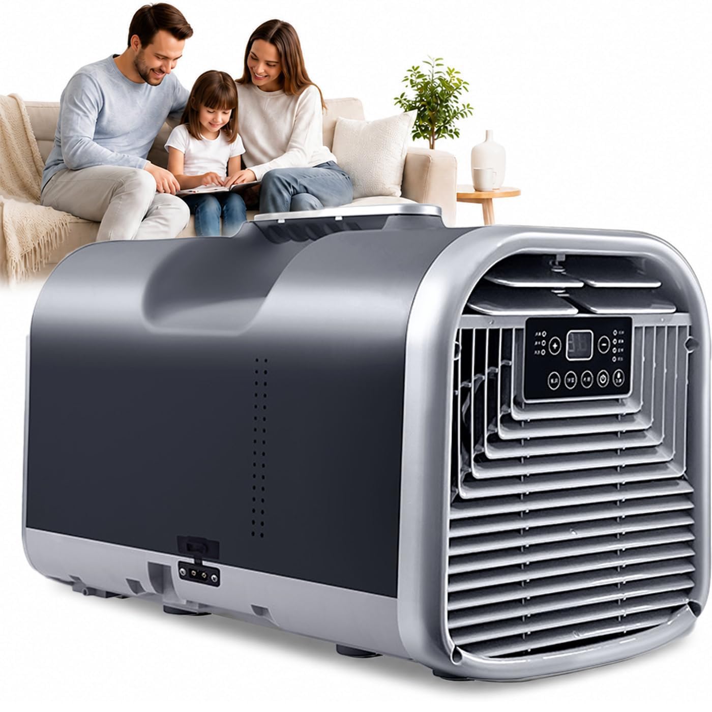 Portable Caravan Air Conditioner 4400/5100 BTU, 4-in-1 Mobile Conditioner (5100BTU/Black)