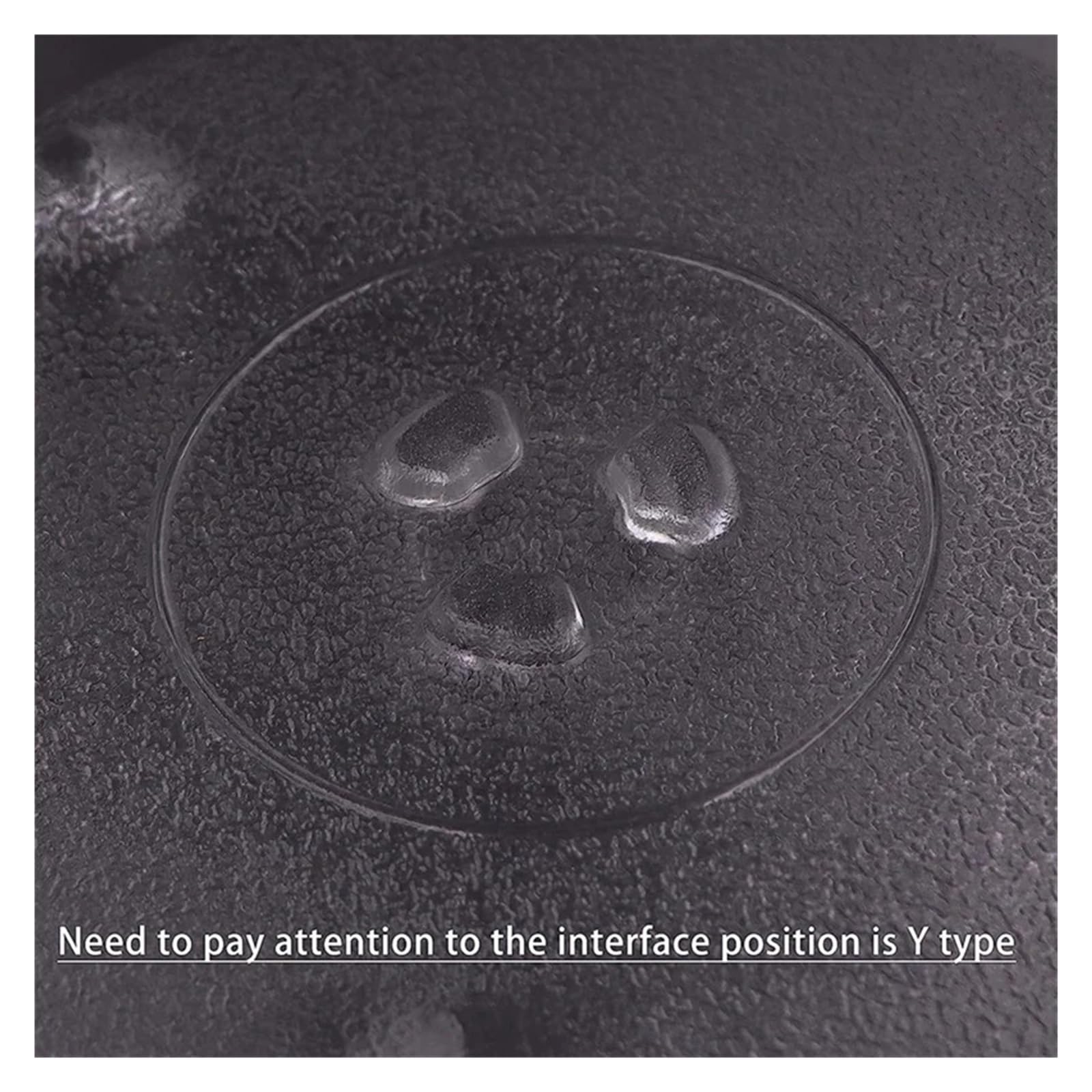 Plato Giratorio For Microondas, Placa De Vidrio, Accesorios De Bandeja De Vidrio De Repuesto Con Parte Inferior En Y De 12,5 Pulgadas For Horno Microondas