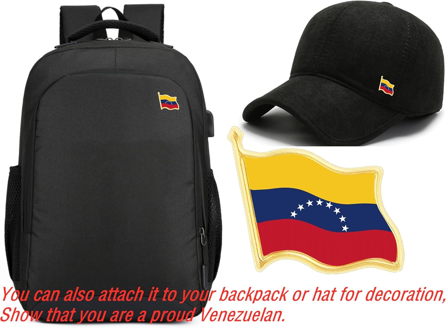 12/25/50PCS small Bolivarian Republic of Venezuela Flag lapel pin Venezuelan flag pins badge bulk - Image 5