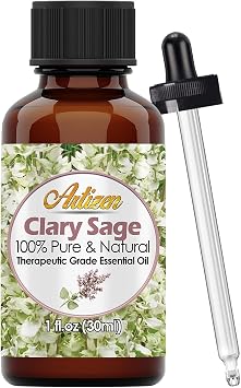 زيت الميرمية العطري العلاجي من ارتيزن، نقي والطبيعي 100% وغير مخفف، مثالي للمعالجة بالروائح والاسترخاء وعلاج البشرة واكثر، عبوة كبيرة بسعة 1 اونصة