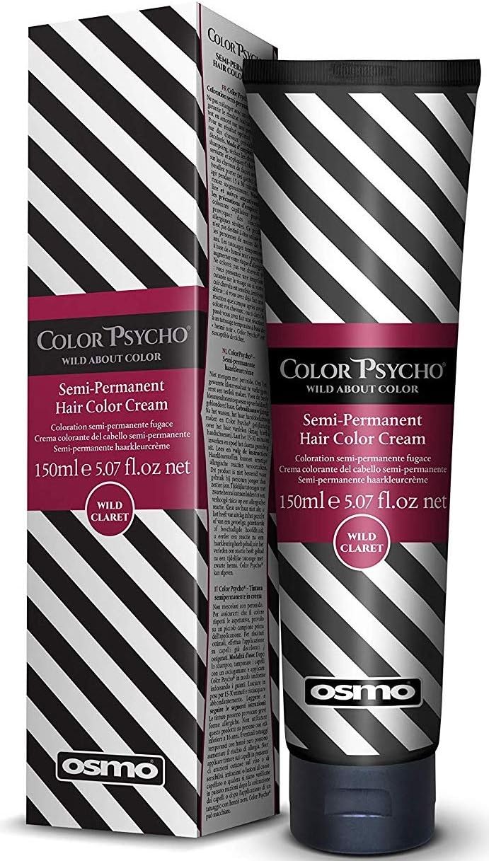 Osmo Color Psycho Semi-Permanent Hair Color Cream, 125 ml (5.07 fl oz) – Wild Claret
