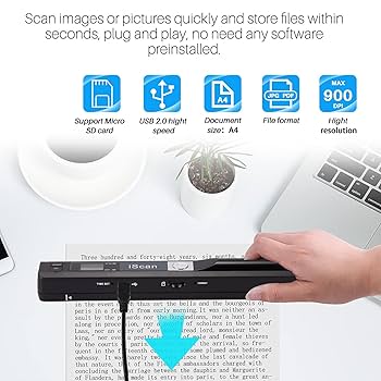 【新品未使用】ポータブルドキュメントスキャナー&カメラ A4対応 Amazon | VIISAN 1600万画素 ドキュメントスキャナー A4 USB書画