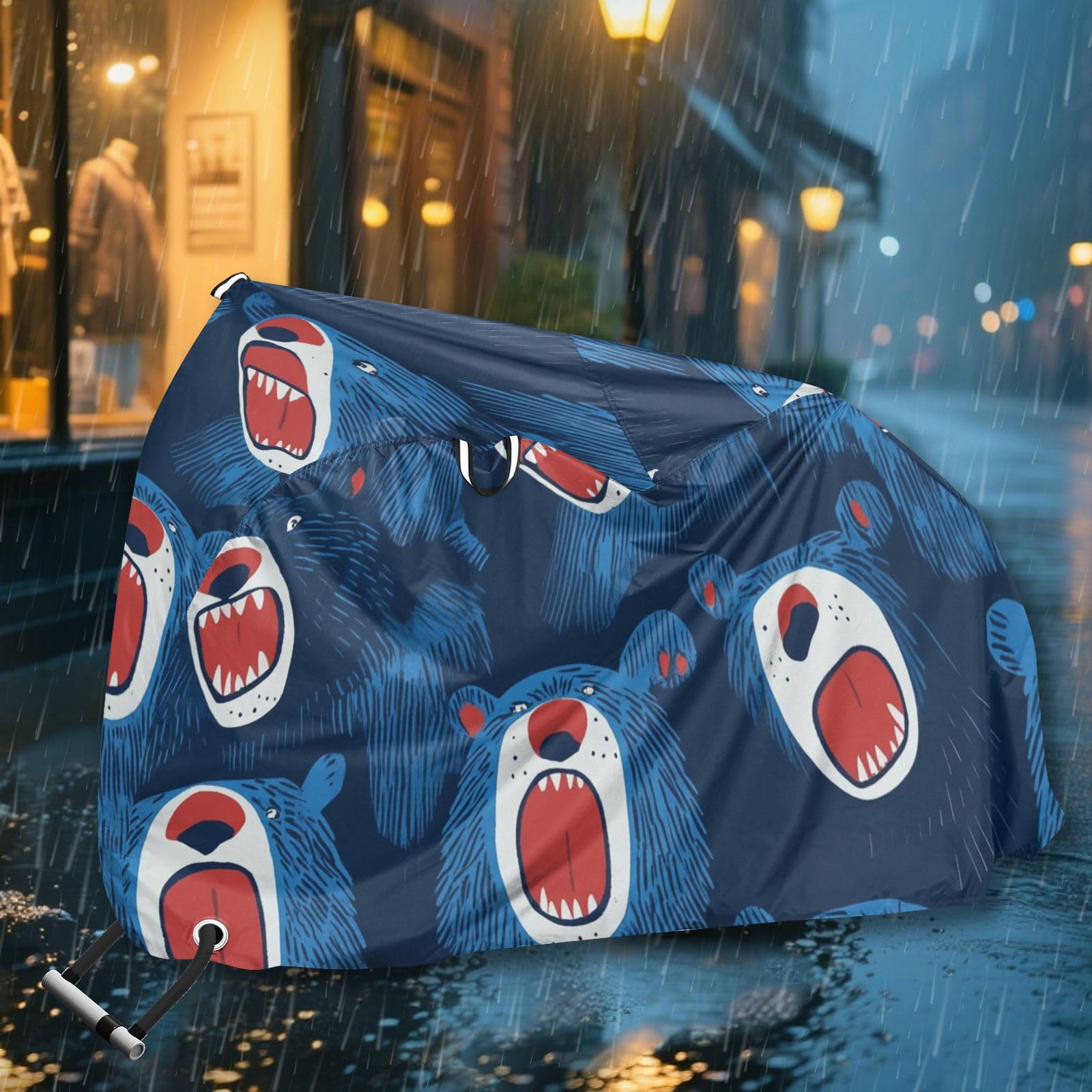 Housse de vélo imperméable avec trous de verrouillage pour intérieur et extérieur - Convient à la plupart des cobertor para bicicletas para lluvia y sol