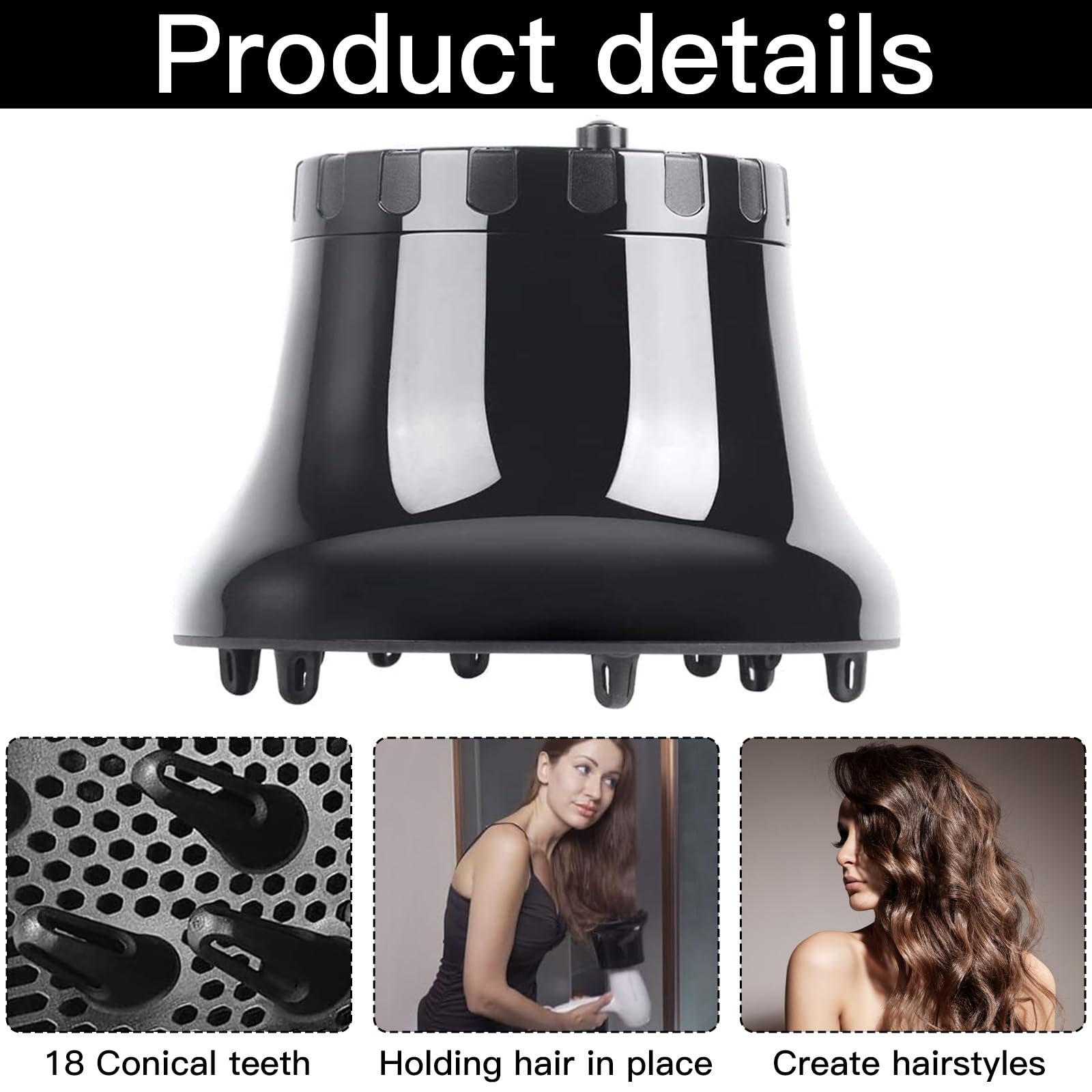Binnan Diffusore per Capelli Ricci, Universale Dei Capelli Diffusore Universale Capelli, Diffusore Phon Regolabile per Diffusori, per Acconciature Ricci o Ondulati