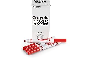 Crayola Broad Line Markers - Red (12ct): Jumbo Size for Vibrant Coloring