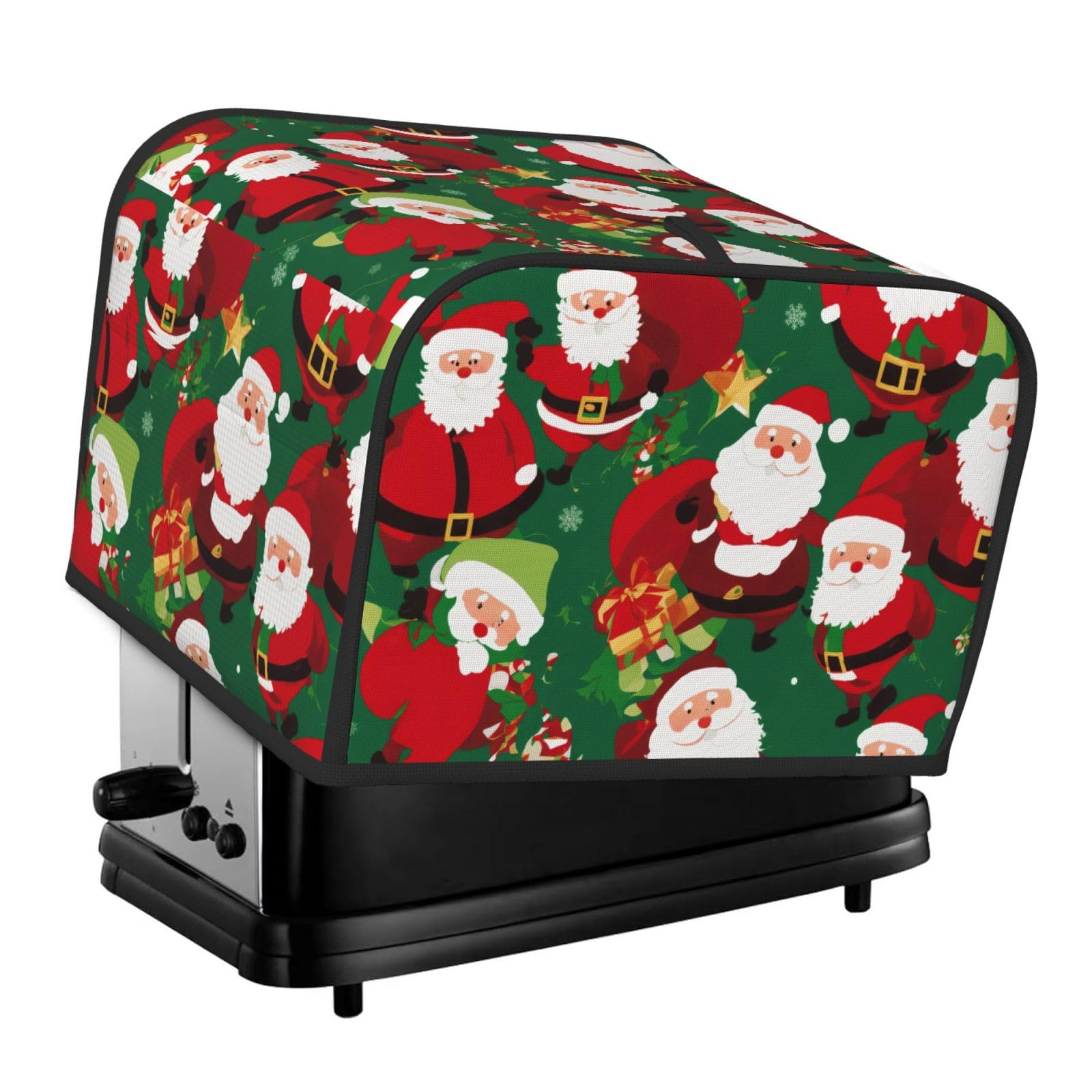 Xmas Funny Gnomes Print 4-Slice Toaster Cover Dustproof Waterproof Kitchen Appliance Protector For Bread