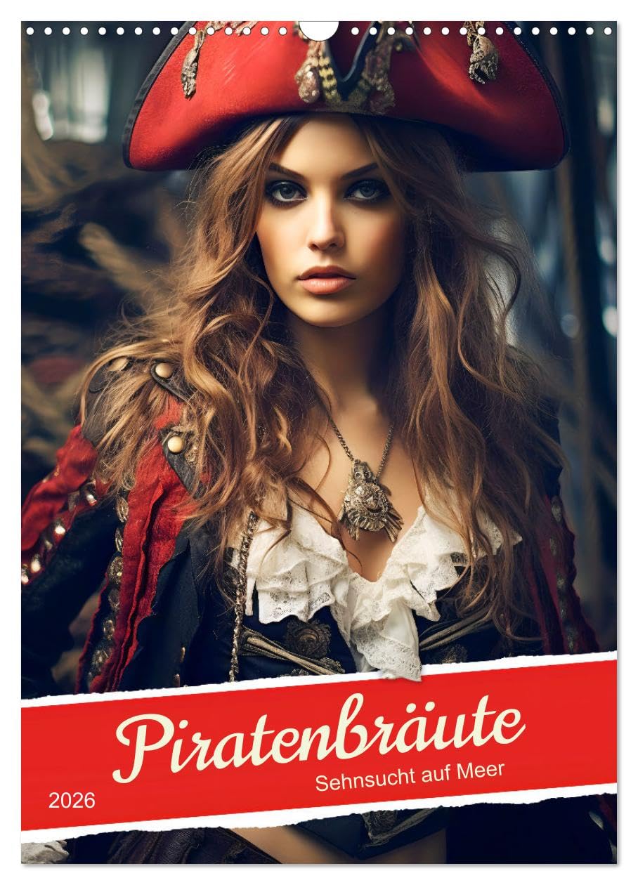 Pirate brides longing for sea UK-Version (Wall Calendar 2026 DIN A3 Portrait), CALVENDO 12 Month Wall Calendar โ image 1