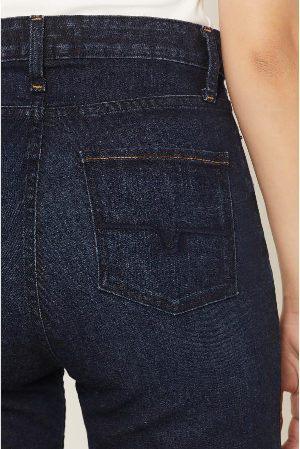Kimes Ranch Women’s Olivia Dark Wash High Rise Wide Leg Jeans, Raw Hem