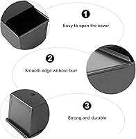 Vista 9 de Housoutil Pullman Loaf - Caja de tostadas planas antiadherentes para pan tostadas con tapa de tapa de acero inoxidable para hornear cocina