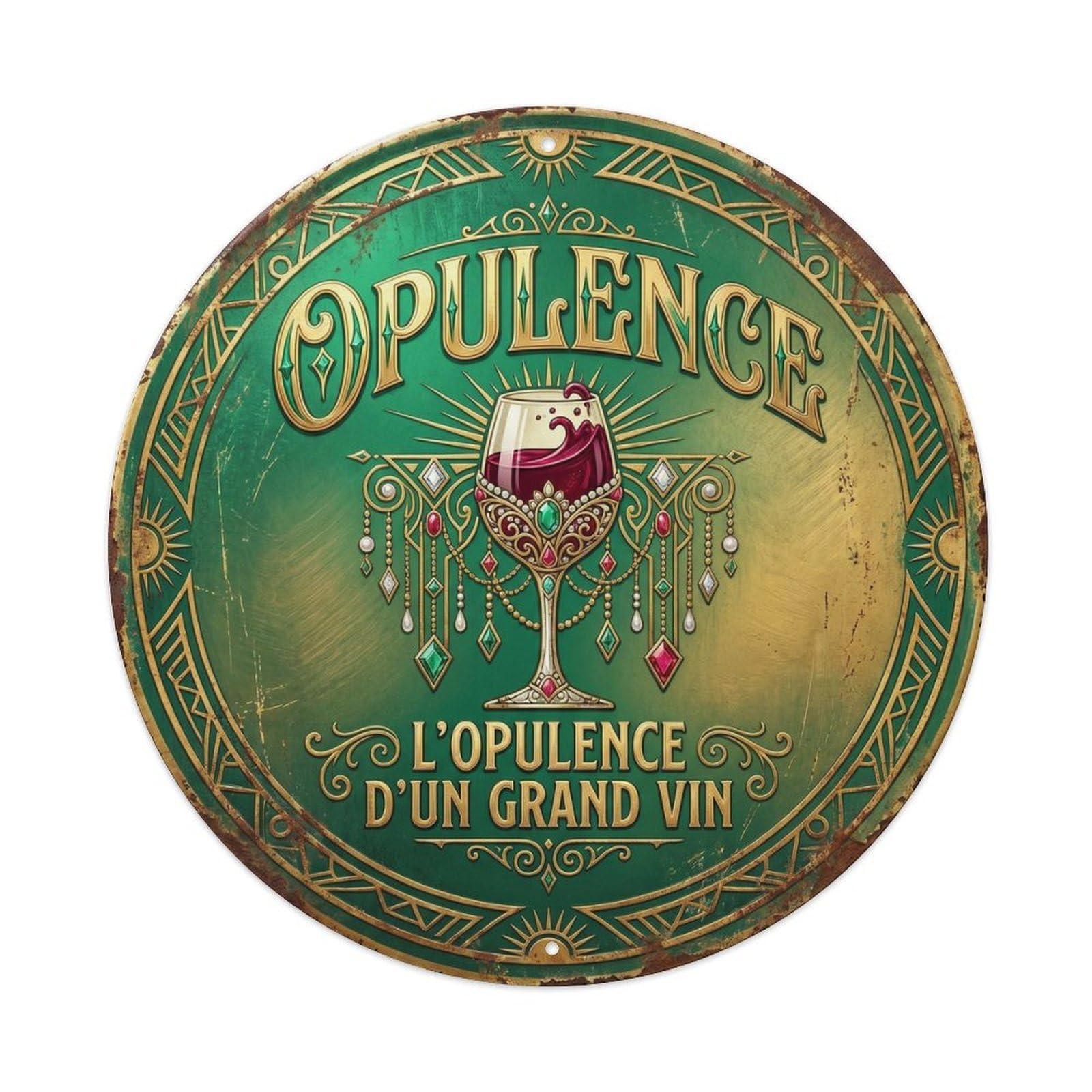Opulence Humorous Tavern Opulence Metal Tin Sign