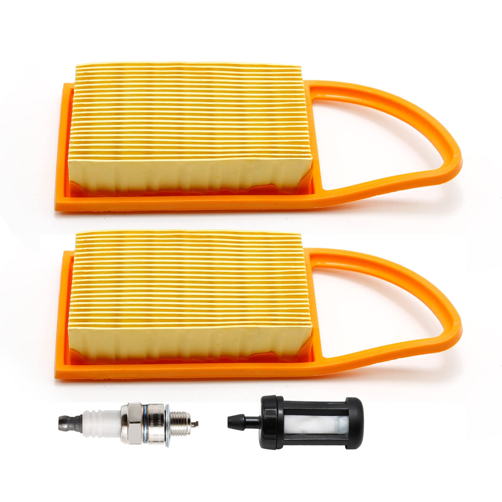 laffoonparts 2 Pack Air Filter Replacement for Stihl BR600 BR550 BR500 BR700 Backpack blowers Replace 4282 141 0300 4282 141 0300B Orange