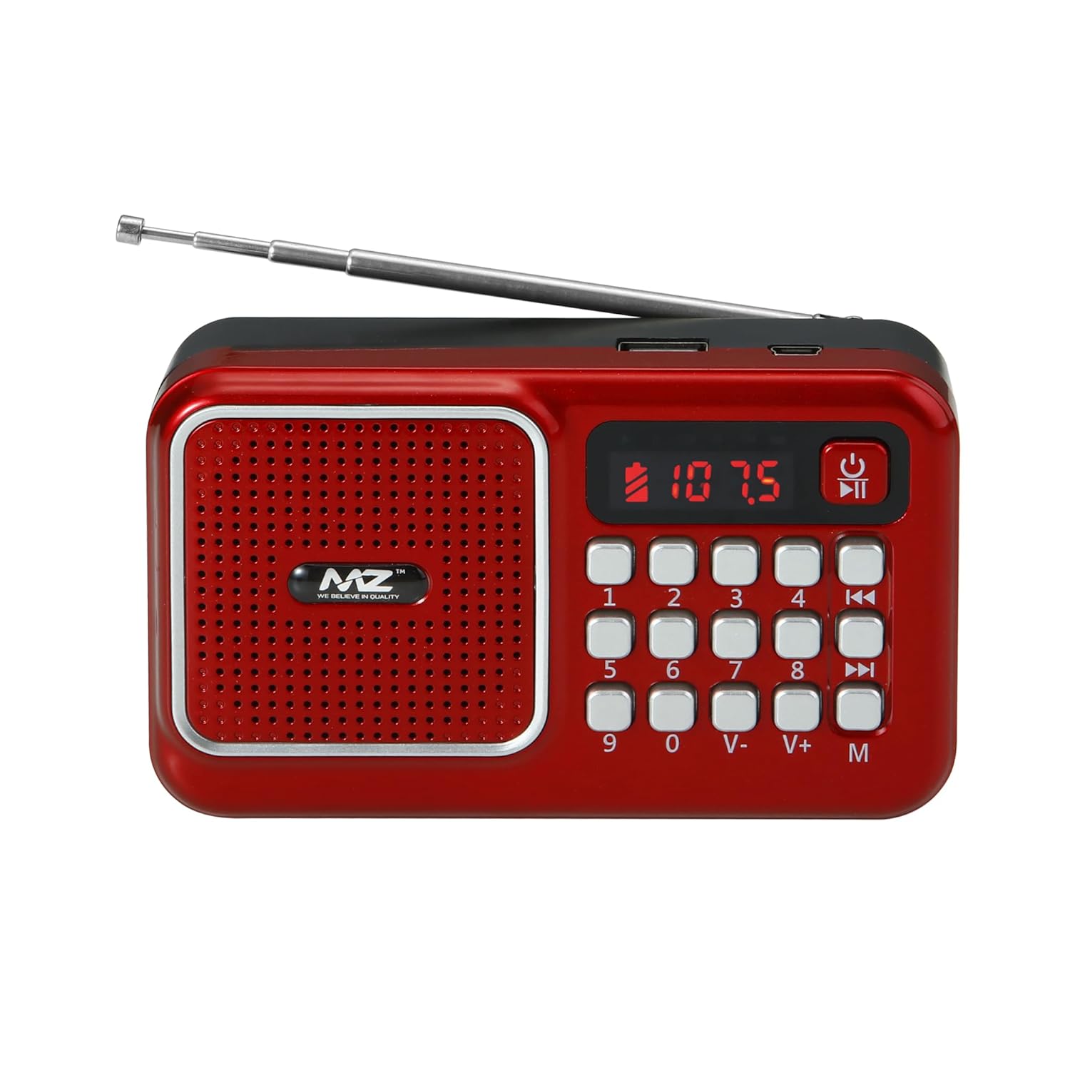 MZ M41VP (FM Super Radio) with Bluetooth/USB/Aux/TFT Card 1200mAh ...
