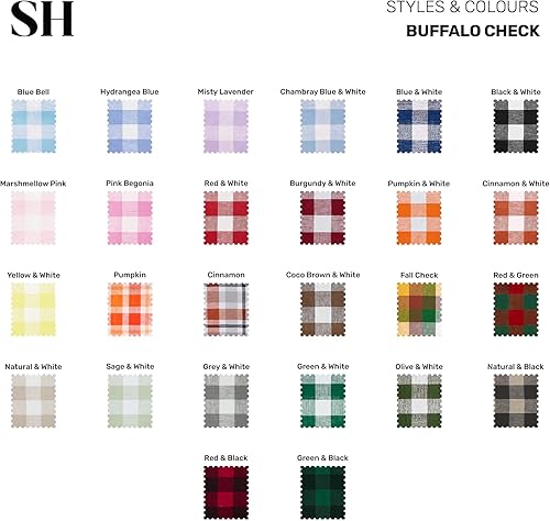 Miniatura 4 de Solino Home Juego de 4 manteles individuales de lino a cuadros de 100 % lino puro, manteles individuales de 14 x 19 pulgadas, manteles individuales