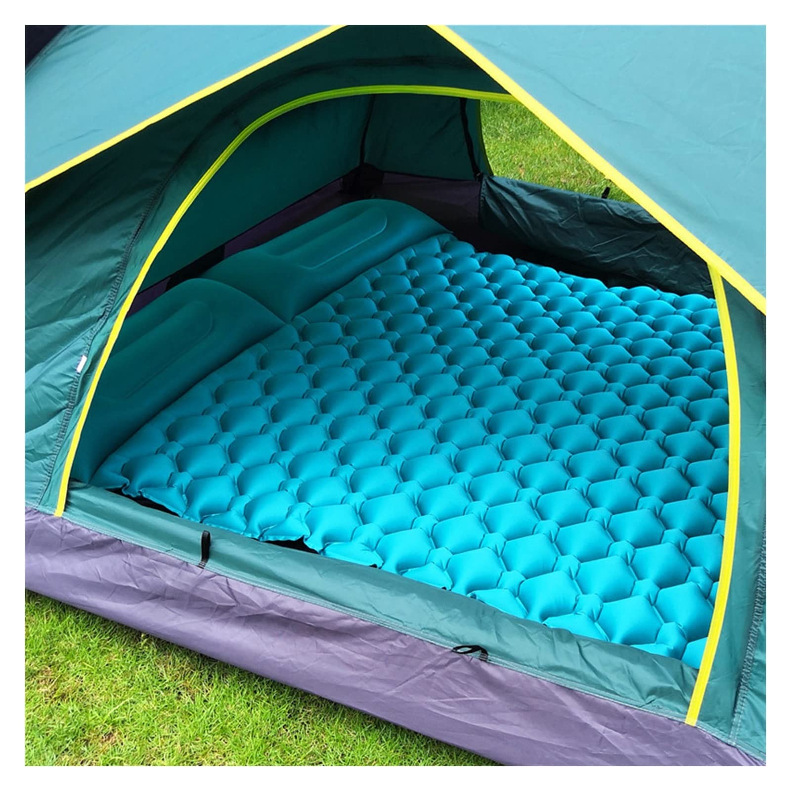 Amazon.co.jp: 屋外キャンプマットダブルインフレータブルスリーピング