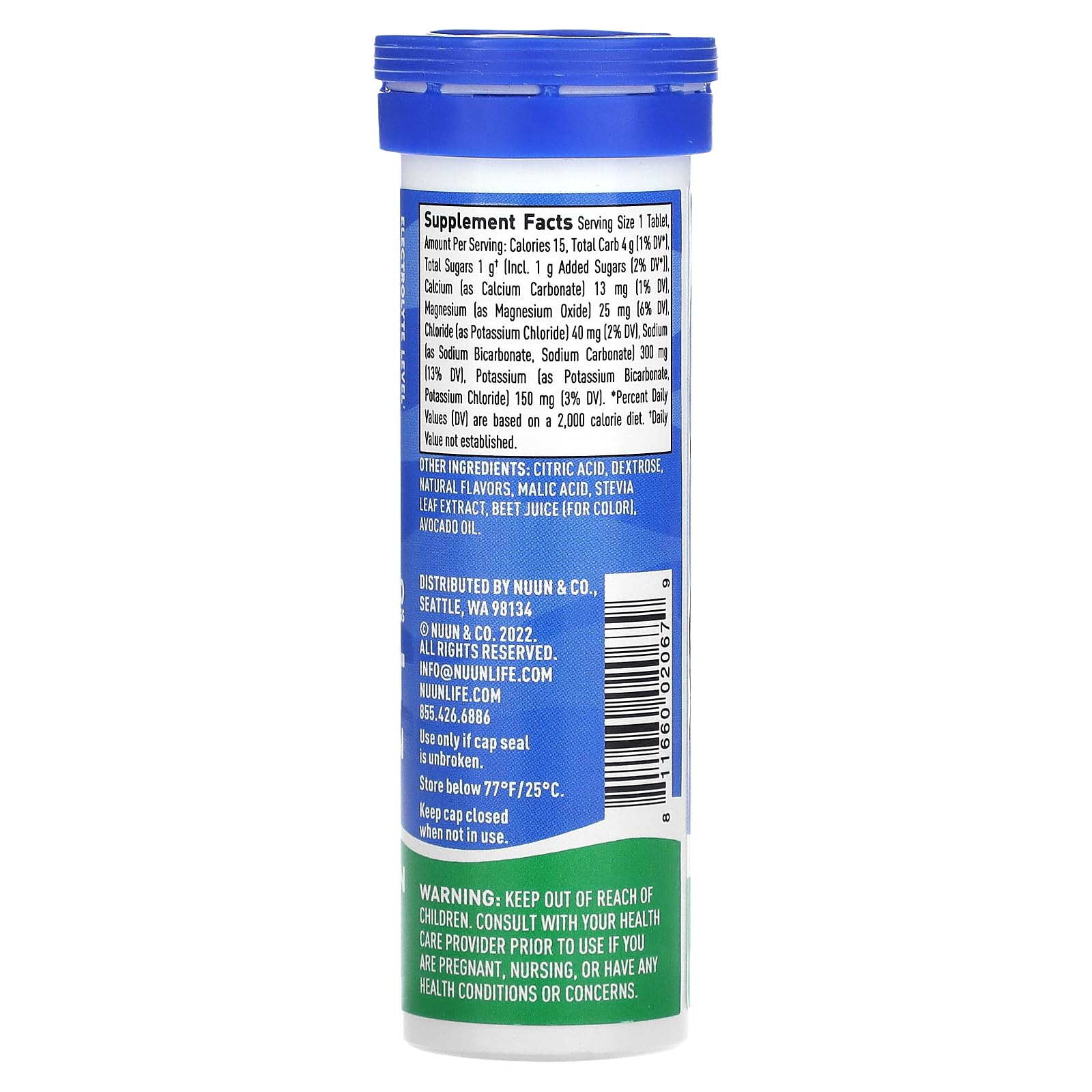 Nuun, BEV Tube Watermelon, 10 Tablets