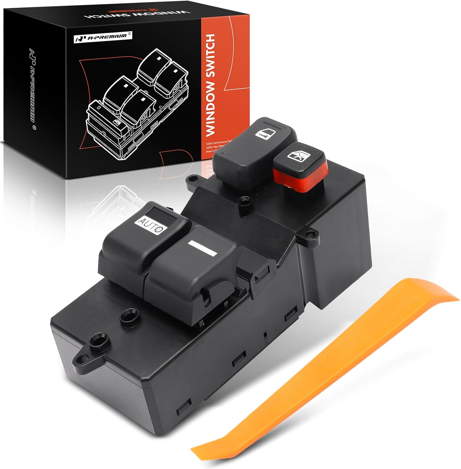 A-Premium Front Driver Side Master Power Window Switch Compatible with Honda Accord 2005 2006 2007 Coupe, Fit LX Submodel Only, Replace# 35750SDNA03, 35750SDNA04