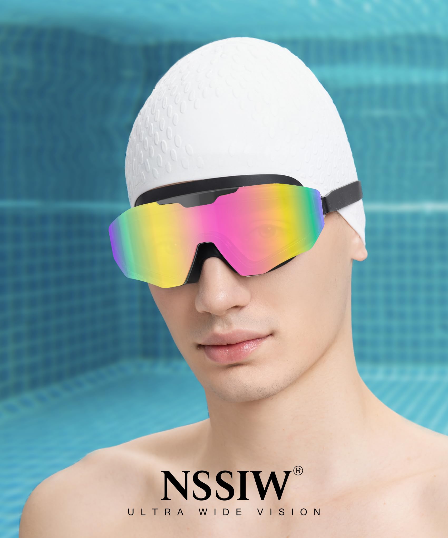 NSSIW Swim Goggles Adult Goggles-for-Swimming: No Leak with UV400 Protection Anti Fog Wide View for Men and Women 3 Pack