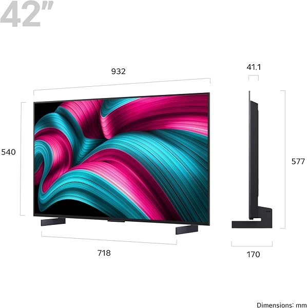 LG OLED42C55LA 42-Inch OLEDevo 4K UHD Smart TV, (α9 AI Processor Gen7, Dolby Atmos, Freeview Play and Amazon Alexa, 120Hz) [Model 2025] - 3