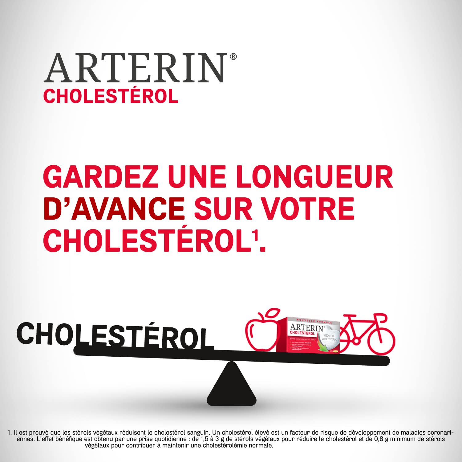 ARTERIN Cholestérol - Complément Alimentaire à base de Plantes, de Stérols Végétaux ajoutés et de Vitamine C - 90 Comprimés