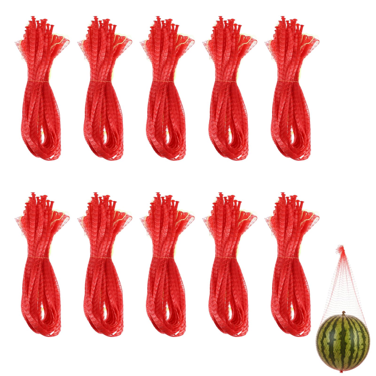 Fruit Hammock Melon Hammock 17 Inches Watermelon Nets for Watermelon Honeydew Melon Cucumbers Trellis Vertical Garden Grow (100, 35cm) — image 1