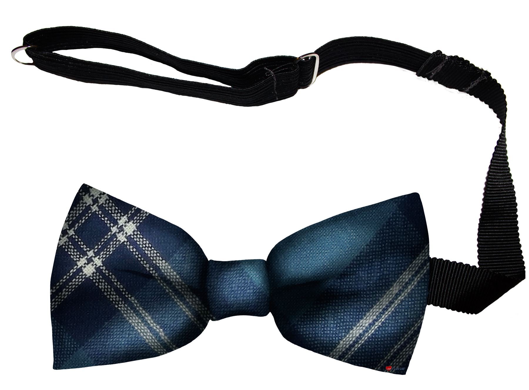 I LUV LTD Mens Bow Tie Soft Wool Woven And Made in Scotland in Earl of St Andrews Modern Tartan Adjustable Strap for Easy Fastening
