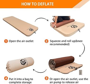 Self Inflating Sleeping Pad - 2.7 Extra Thick Memory Foam Pad