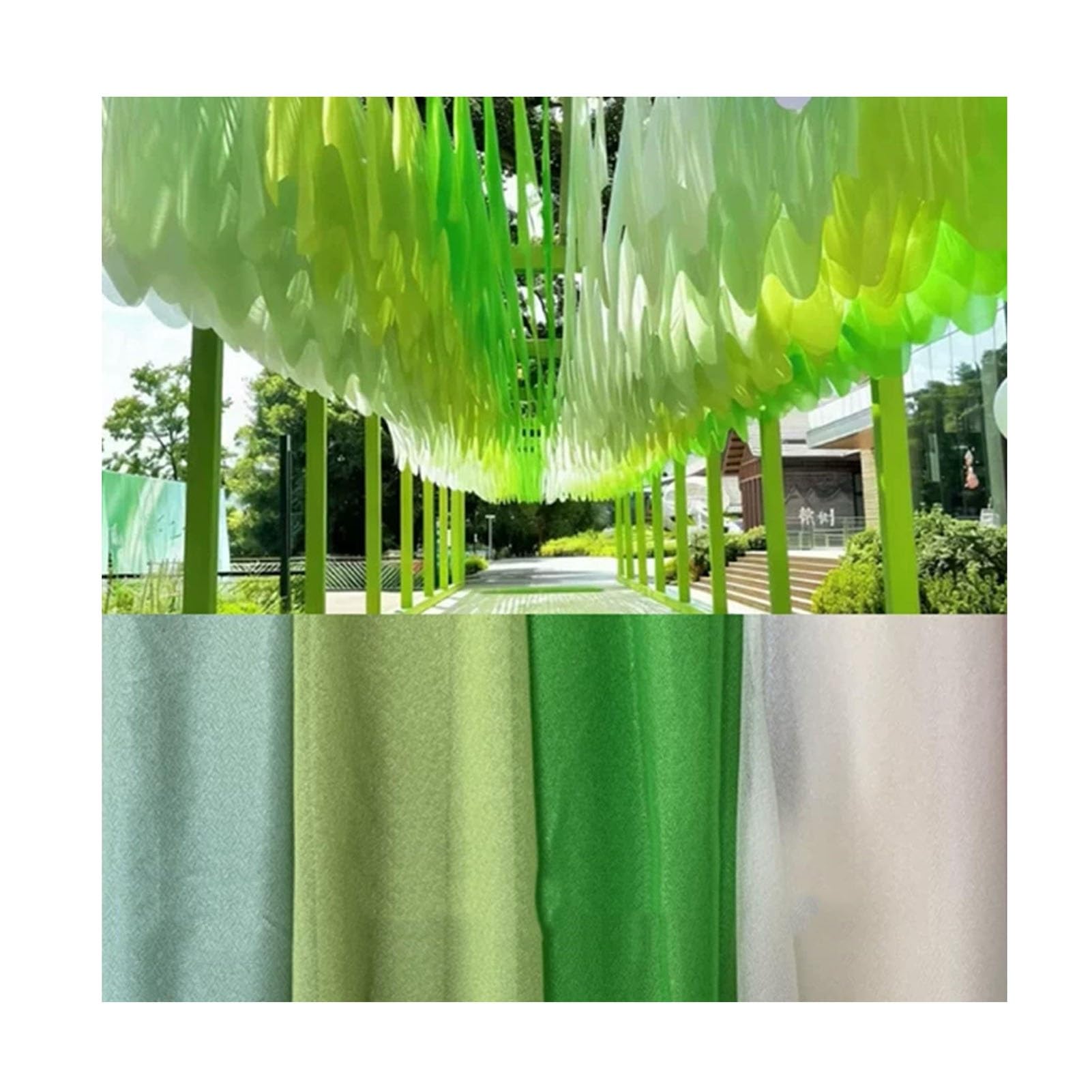 VOLURE Voile Gauze Ceiling Drapes, Voile Ceiling Drapes 500x30-100cm For Wedding Party Decor(Style 1,500x30cm)