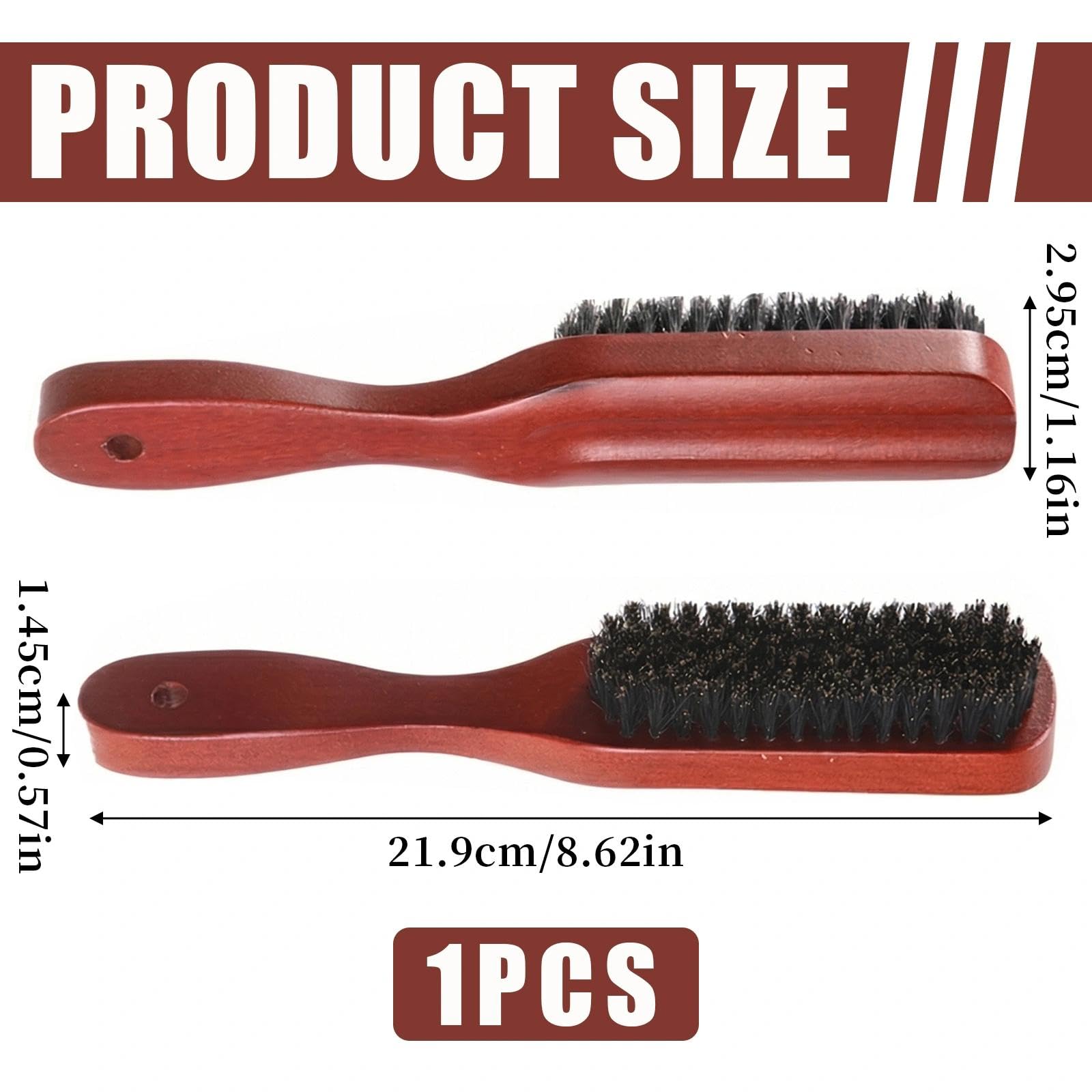 Spazzola Setole Cinghiale Spazzola Barba Uomo Pettine Barba Regali Uomo per Capelli Lisci Spazzolo la Cura di Baffi Spessa Grossolana e Riccia Cura e Styling Quotidiana